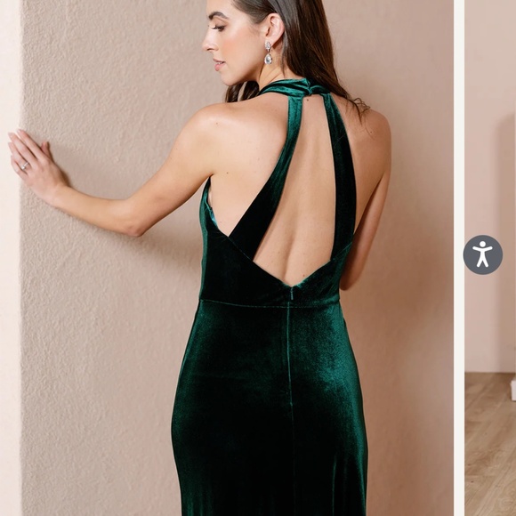 Halter top velvet dress - Picture 2 of 3